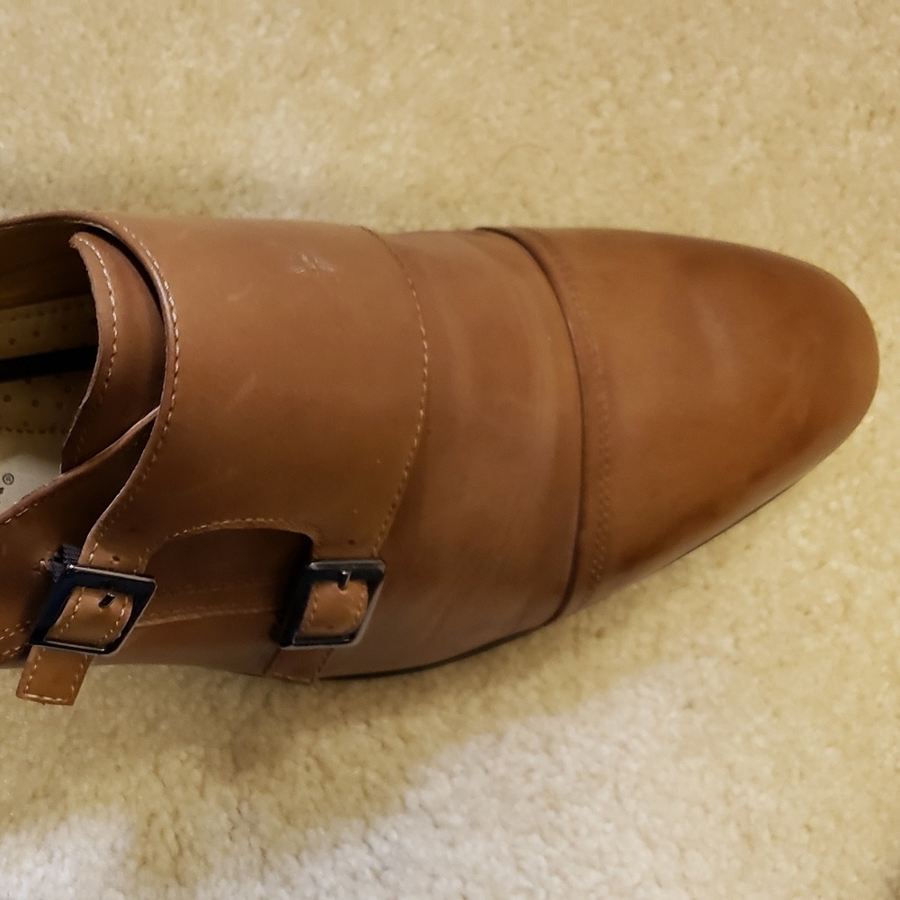 Steptronic mens monk strap leather shoes size 13